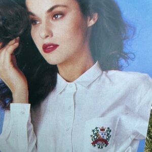 Vintage 80s New Gitano Button Down 1989 80s Long Sleeve Cottage Core Shirt Top